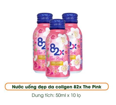 Nước Uống The Pink Collagen 82X Nhật Bản (Hộp 10 Chai 100ml)
