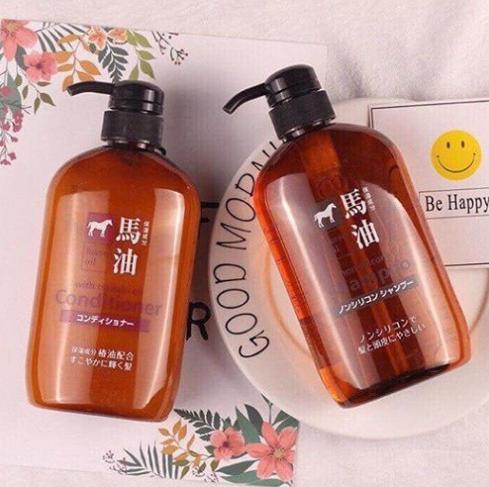Dầu Gội Dầu Xả Mỡ Ngựa Nhật Bản 600ml