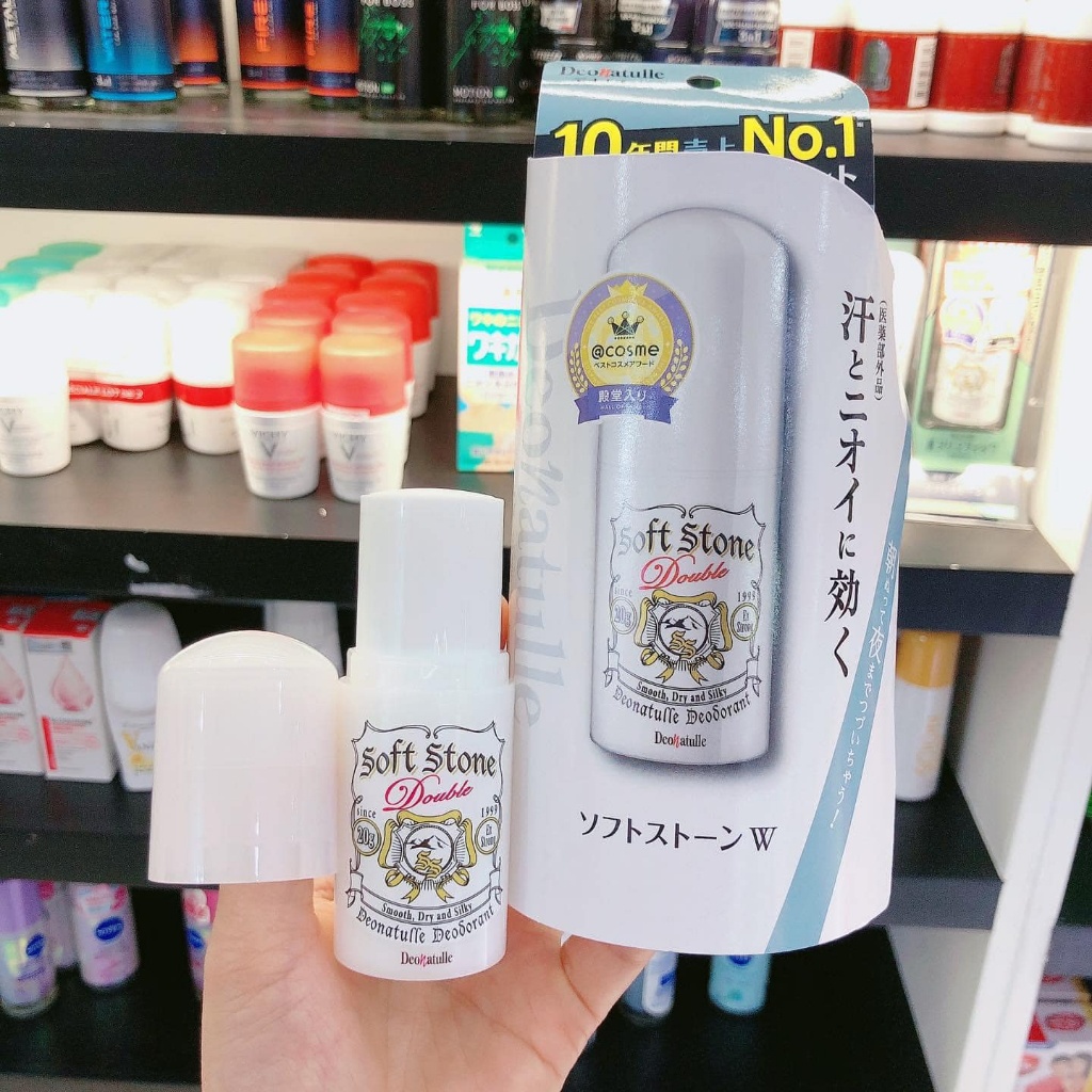 Lăn nách đá khoáng Deonatulle Soft Stone Double W 20g Nhật Bản