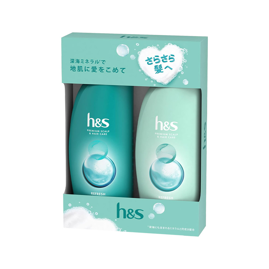 Bộ dầu gội xả H&S HS Nhật Bản 350ml + 350g hỗ trợ cải thiện gàu giảm ngứa phục hồi cấp ẩm