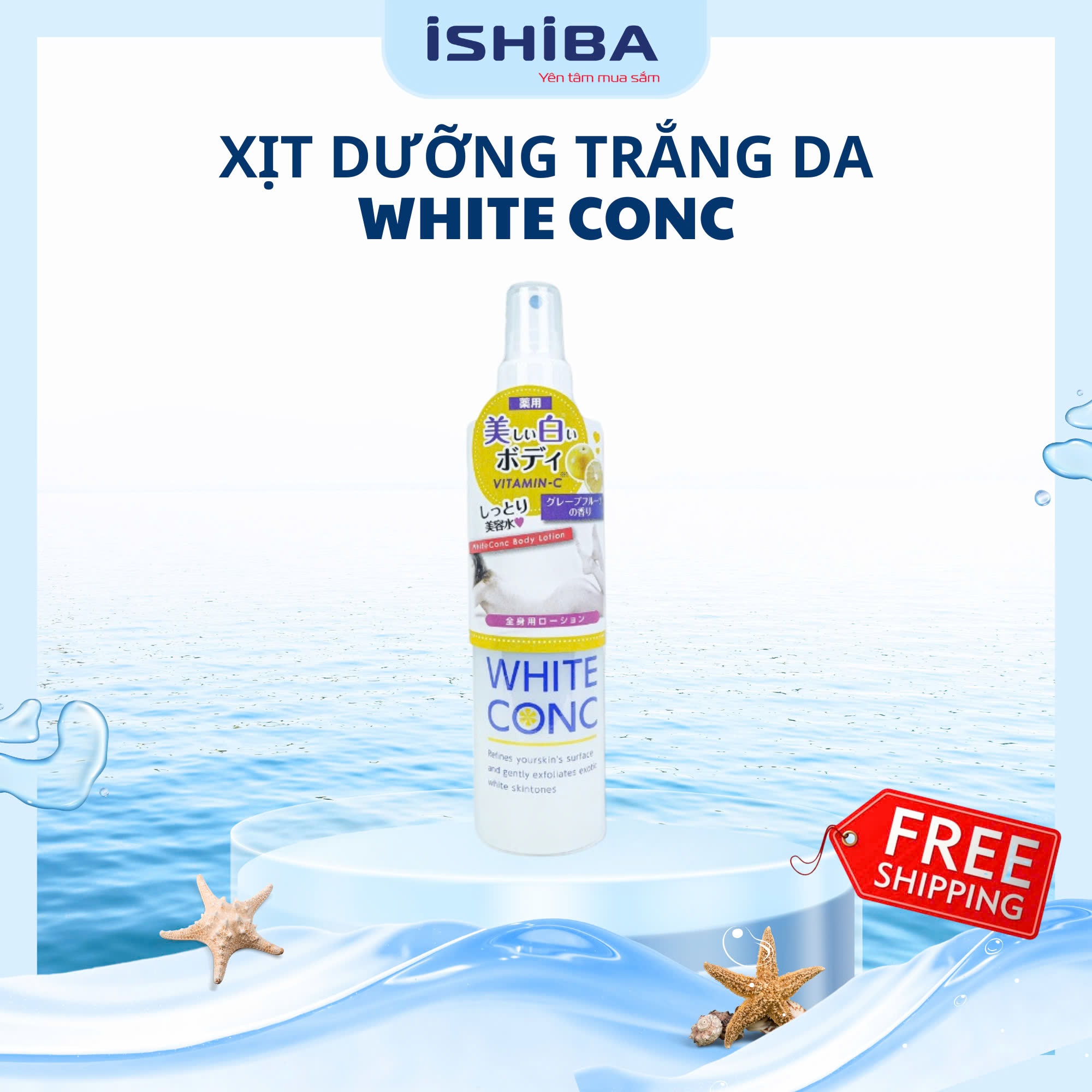 Xịt Dưỡng Trắng Da White Conc Body Lotion Vitamin C 245ml