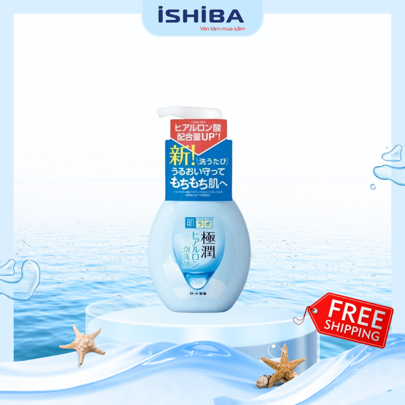 Sữa rửa măt tạo bọt Hadalabo Nhật Bản chai có vòi 160ml