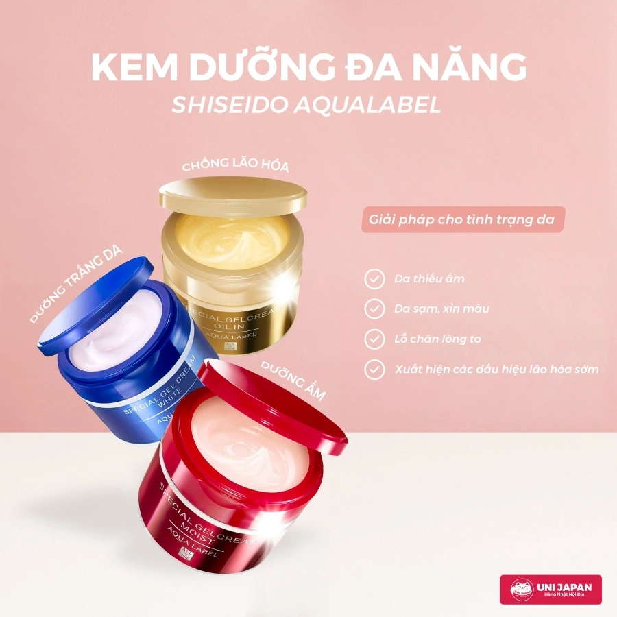 Kem dưỡng da 5 trong 1 Aqualabel Shiseido 90g Nhật Bản