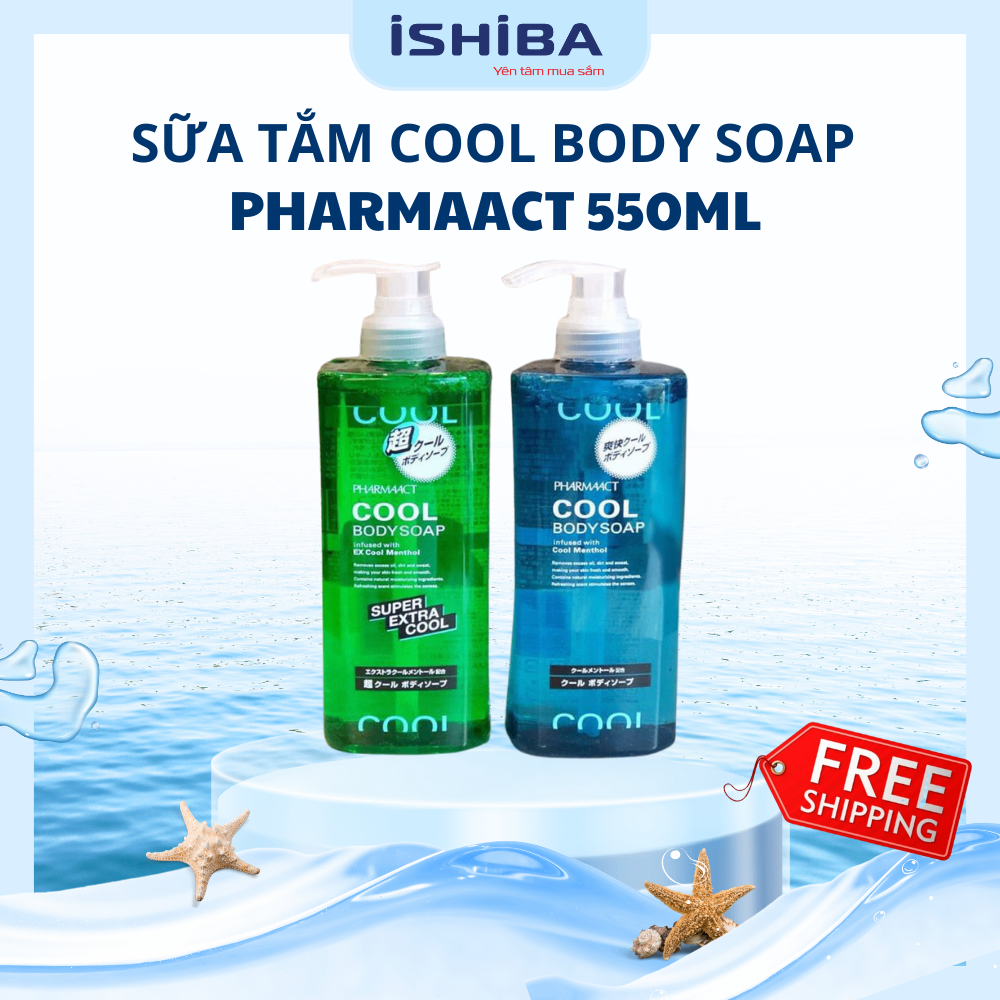Sữa tắm Cool Body Soap Pharmaact 550ml Nhật Bản