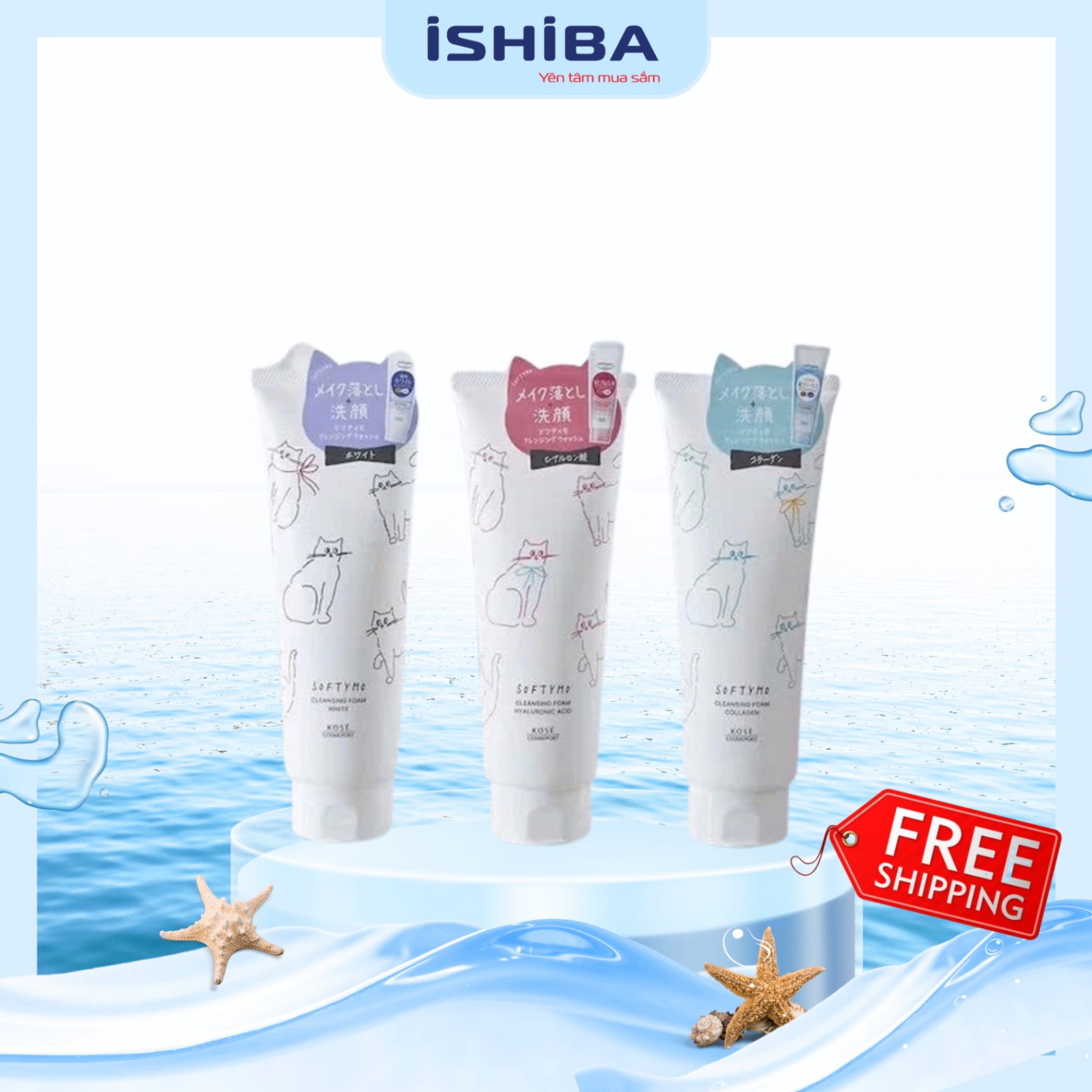Sữa rửa mặt Kose Softymo Nhật Bản 190g