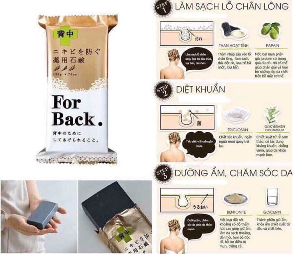 Xà phòng mụn lưng Pelican For Back 135g (72/th)