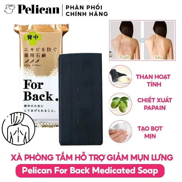 Xà phòng mụn lưng Pelican For Back 135g (72/th)