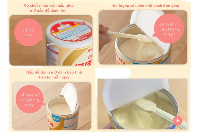 Sữa bột Meiji Lon số 0 và số 9 nội địa Nhật Bản 800Gr
