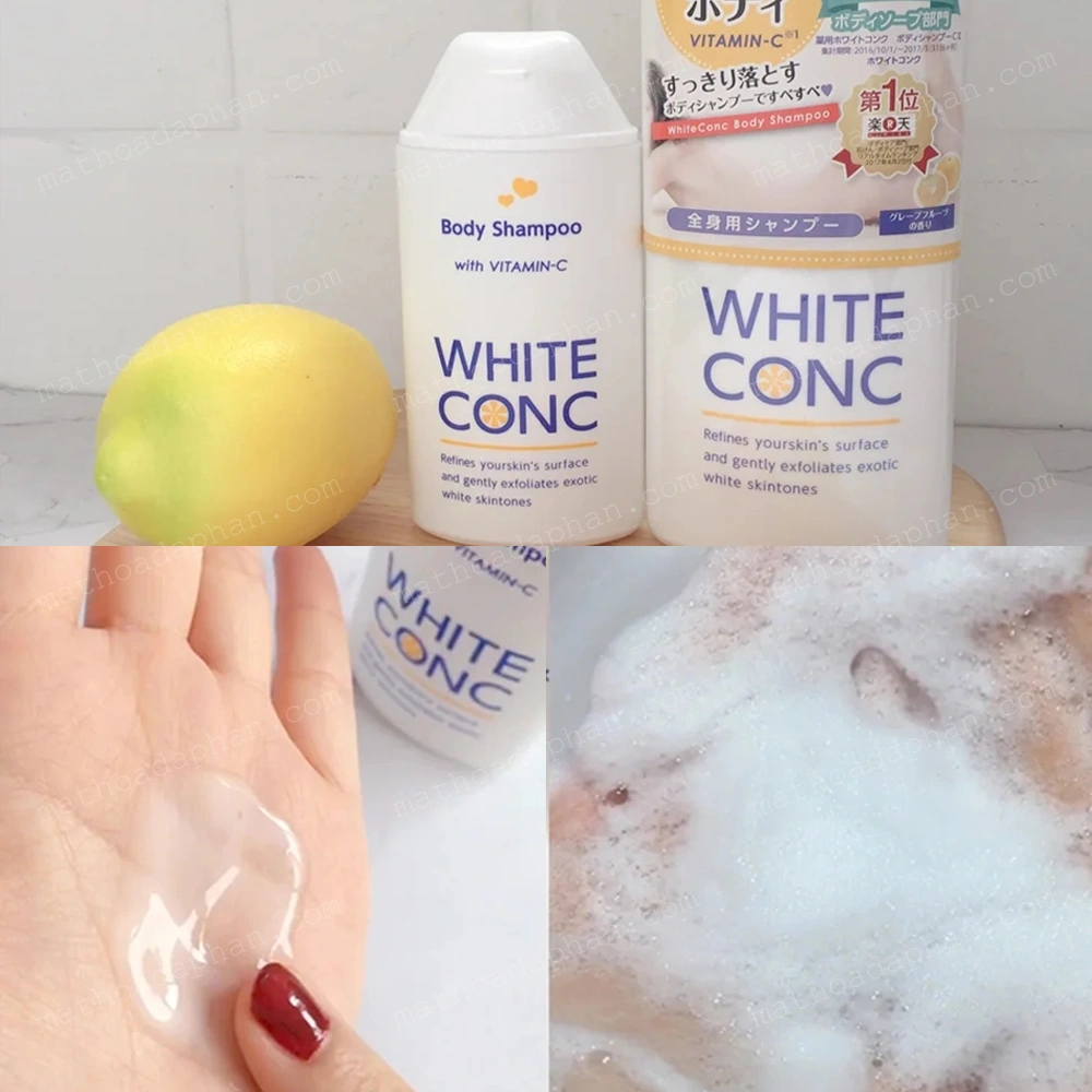 Sữa tắm trắng da toàn thân White ConC Body Nhật Bản 360ml (24/th)