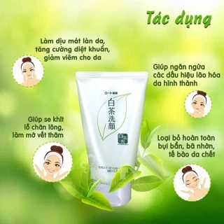 Sữa rửa mặt Rohto Shirochasou trà xanh Nhật Bản 120g (48/th)
