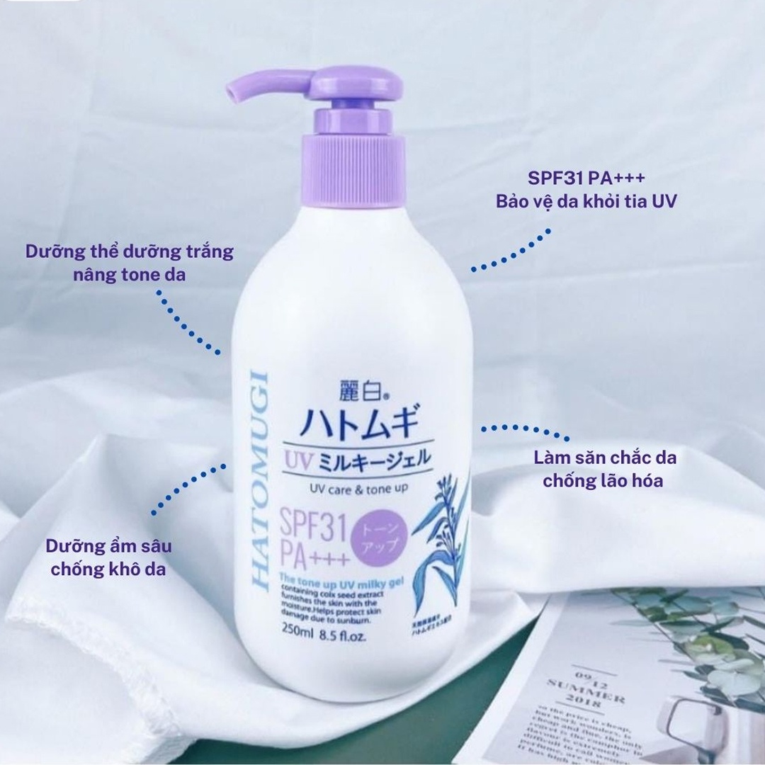 Sữa dưỡng thể chống nắng Hatomugi SPF31 PA+++ 250ml