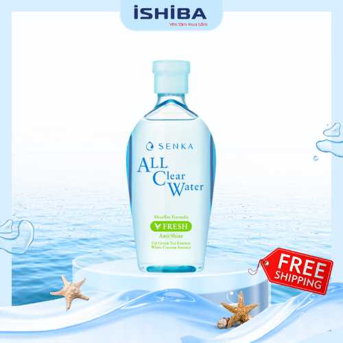 Nước Tẩy Trang Senka Sạch Sâu, Dưỡng Ẩm, Trắng Da, Ngừa Mụn - Senka All Clear Water Micellar 230ml Nhật Bản