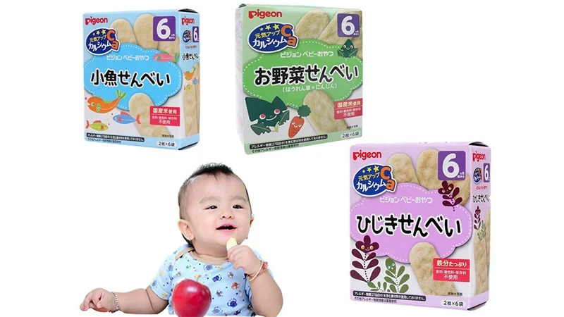 Bánh ăn dặm Pigeon Nhật Bản đủ vị cho bé từ 6 tháng