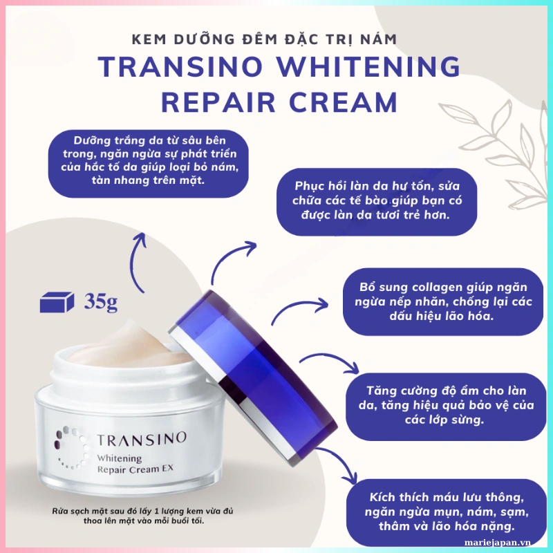 Transino kem đêm, Kem dưỡng đêm transino (54/th)