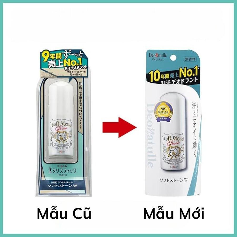 Lăn nách đá khoáng Deonatulle Soft Stone Double W 20g Nhật Bản