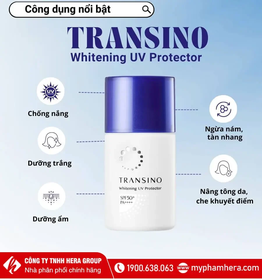 Transino kem dưỡng ban ngày kèm chống nắng SPF 50+ (80/th)