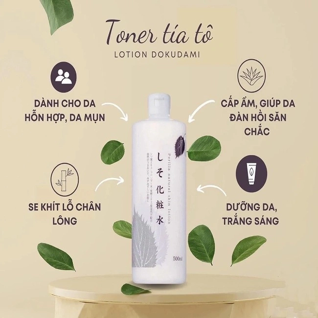 Nước hoa hồng tía tô 500ml Nhật Bản (24/th)