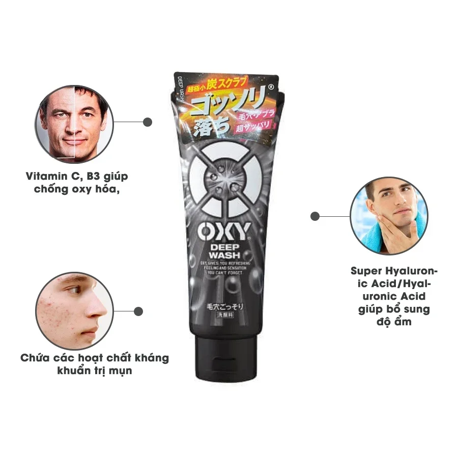 Sữa Rửa Mặt Oxy 130g Nhật Bản
