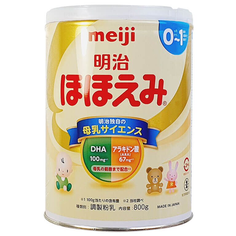 Sữa bột Meiji Lon số 0 và số 9 nội địa Nhật Bản 800Gr