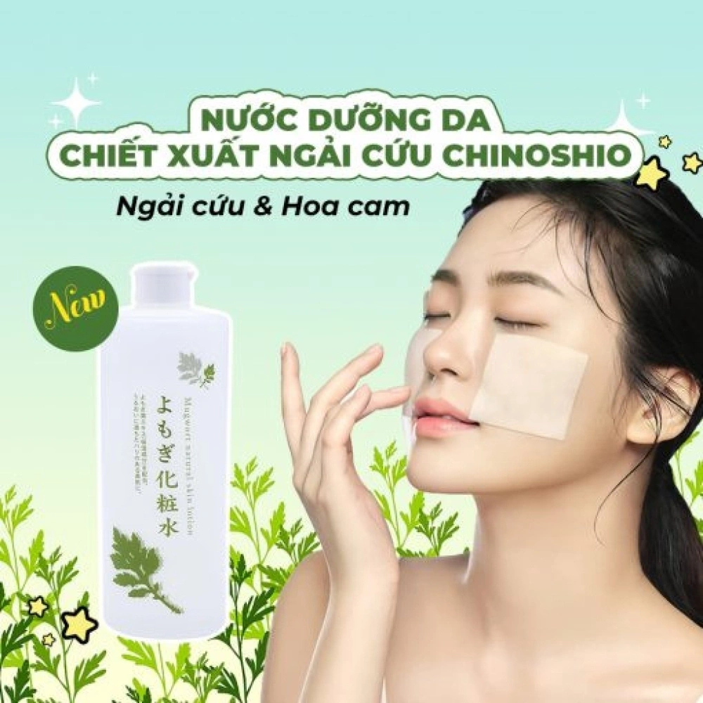Nước hoa hồng Chiết Xuất Ngải Cứu Chinoshio Mugwort Skin Lotion 500ml