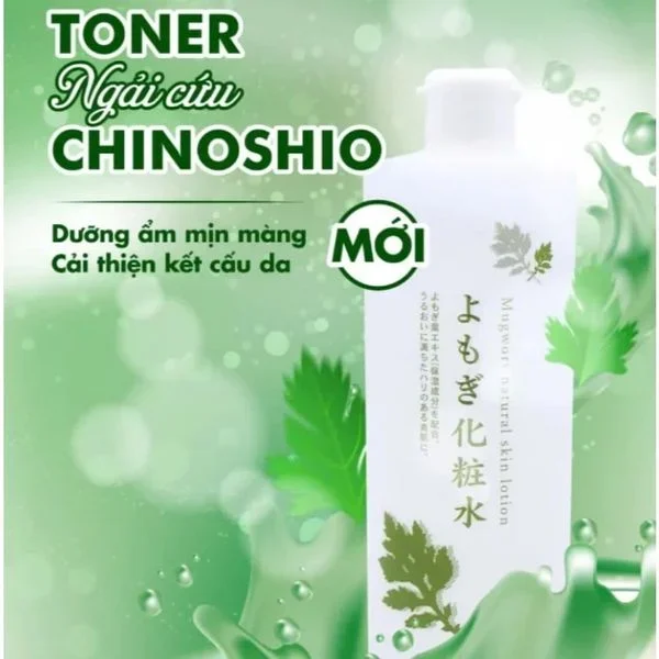 Nước hoa hồng Chiết Xuất Ngải Cứu Chinoshio Mugwort Skin Lotion 500ml
