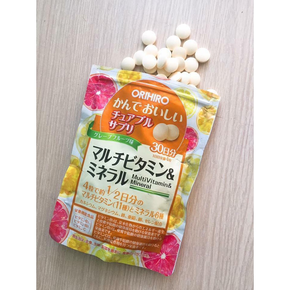 Viên uống Orihiro 120 viên Nhật Bản dạng túi (48/th) - MultiVitamin & Mineral T1/27