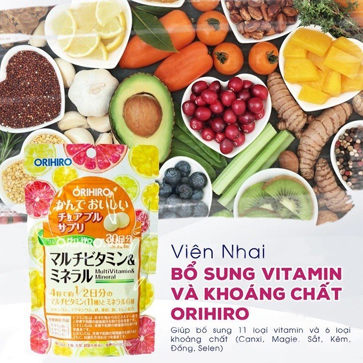 Viên uống Orihiro 120 viên Nhật Bản dạng túi (48/th) - MultiVitamin & Mineral T1/27