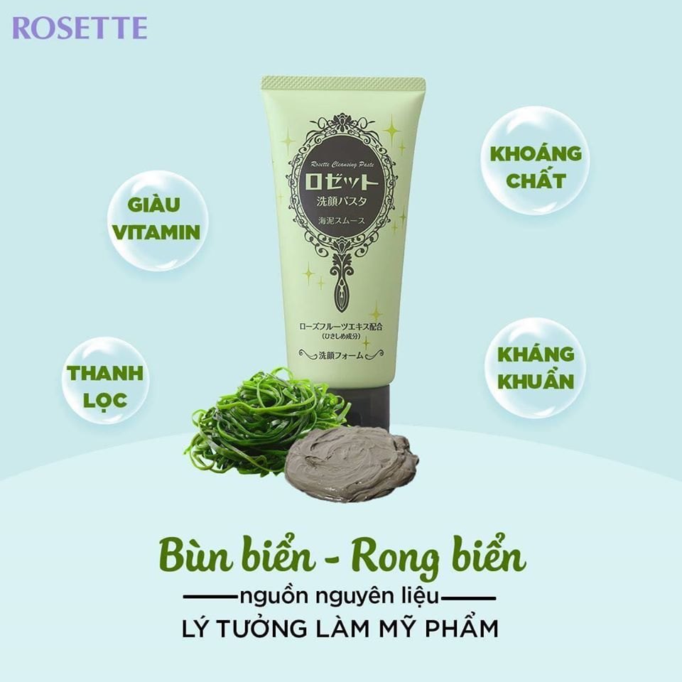 Sữa rửa mặt Rosette Cleansing Paste 80g của Nhật Bản