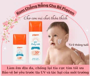 Kem chống nắng trẻ em Pigeon UV baby milk 50g SPF50+ PA++++ Nhật Bản (30/th)
