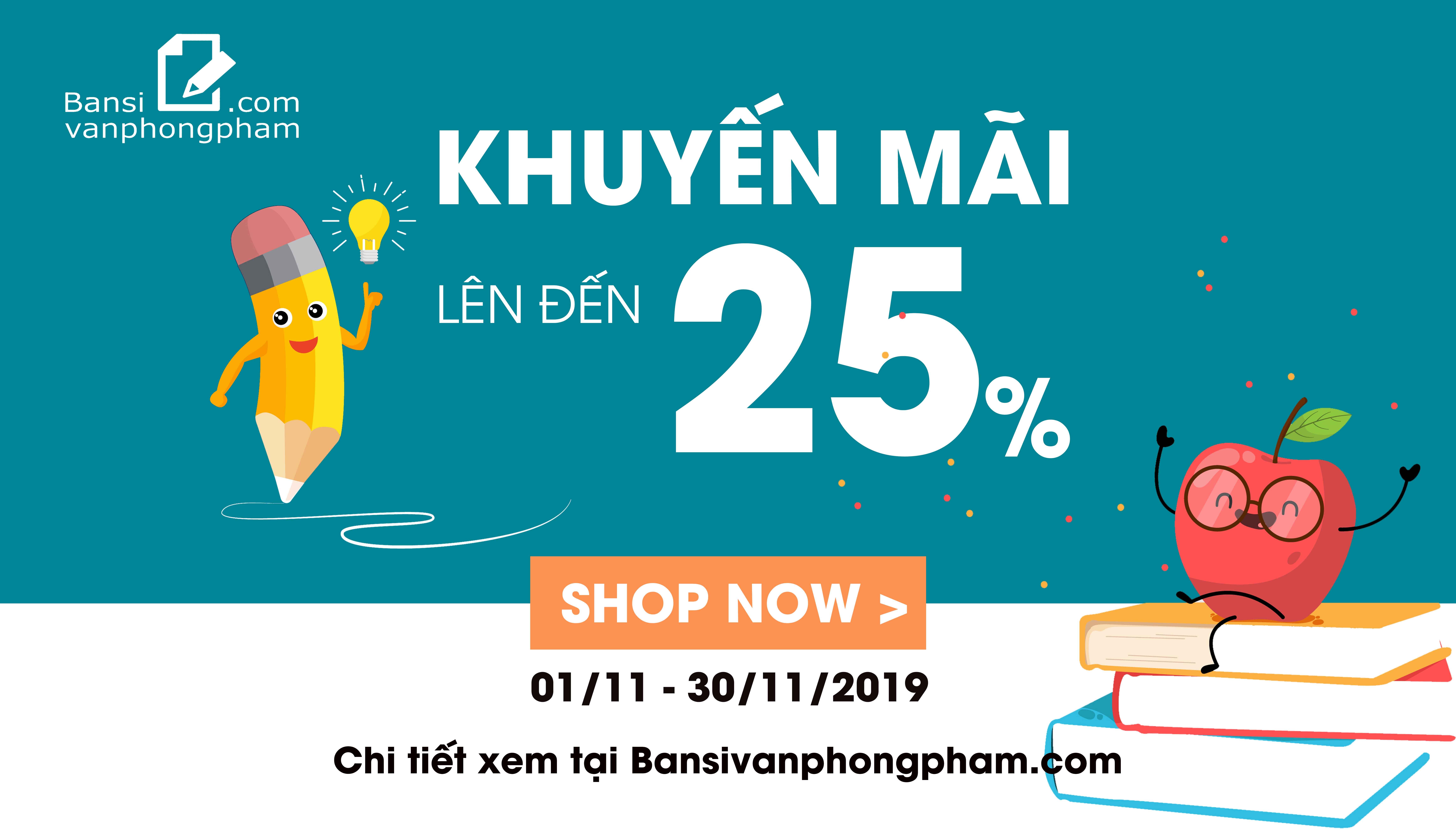 Khuyến mãi khủng tháng 11 tại bansivanphongpham.com