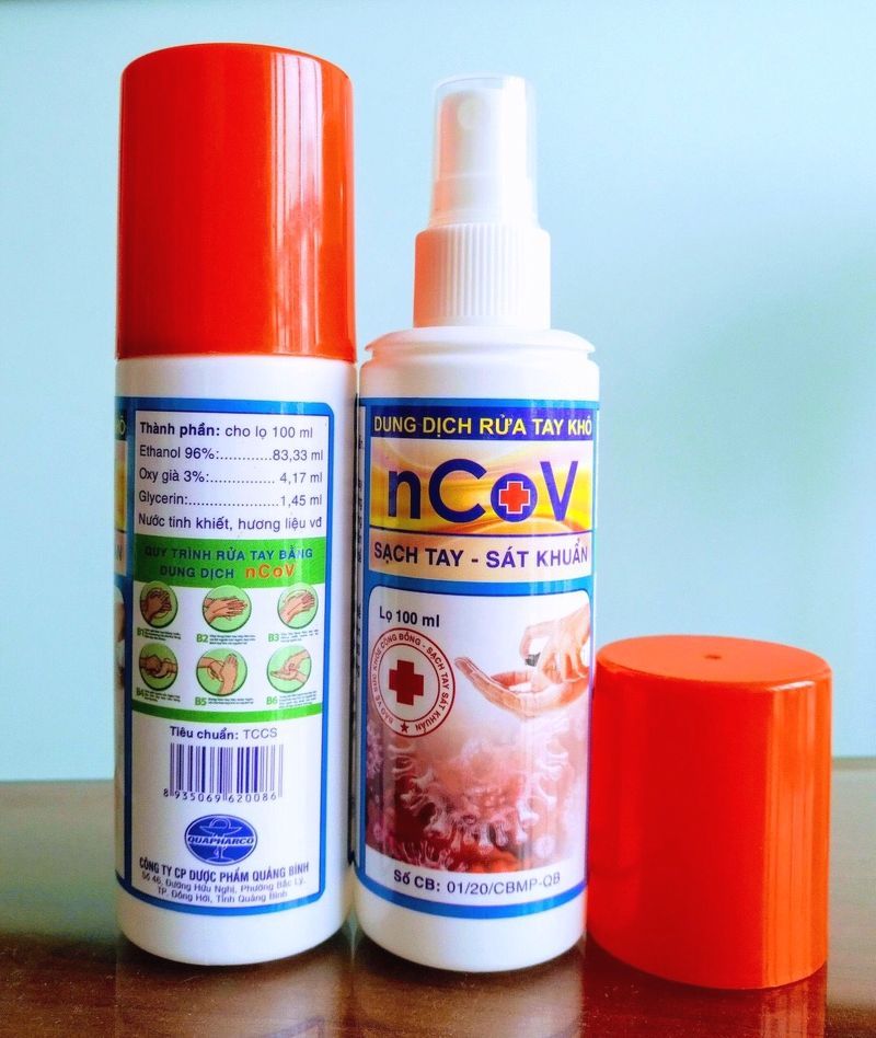 Dung dịch rửa tay khô nCoV | Sạch tay - sát khuẩn - chống ngay Covid19