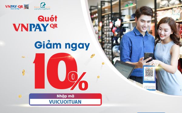 Tặng ngay 30,000 VND/giao dịch khi thanh toán QR Pay tại Bán sỉ văn phòng phẩm Đà Nẵng
