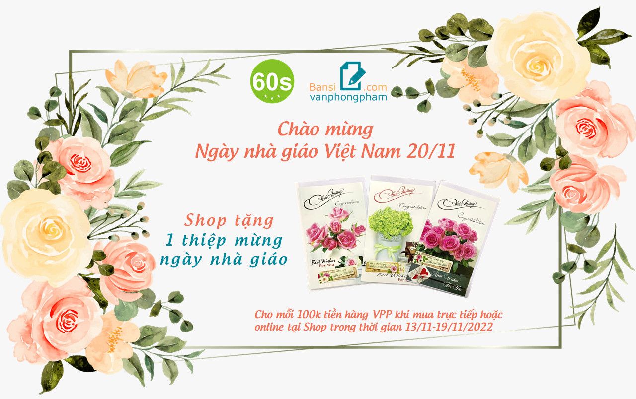 Khuyến mãi ngày 20/11 tại Văn phòng phẩm 60s