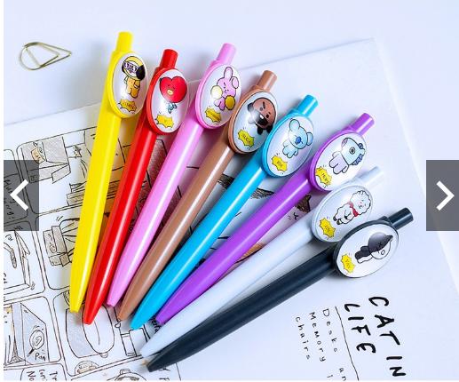 Bút Bi Bấm Gắn Hình Elip BT21