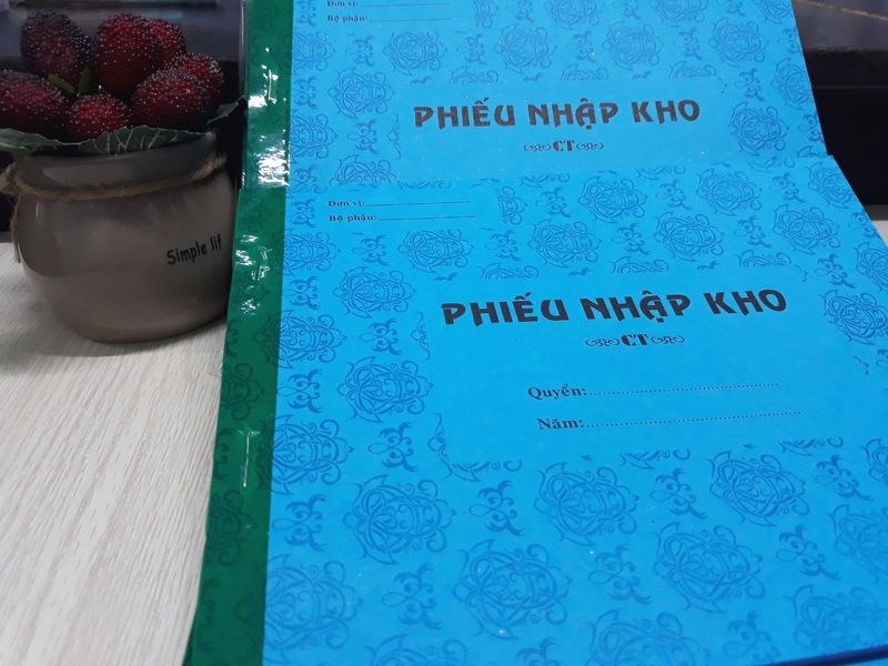 Phiếu nhập kho 2 liên (A5, 25 bộ)