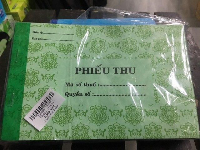 Phiếu thu 2 liên (19.5x12.5, 33 bộ)