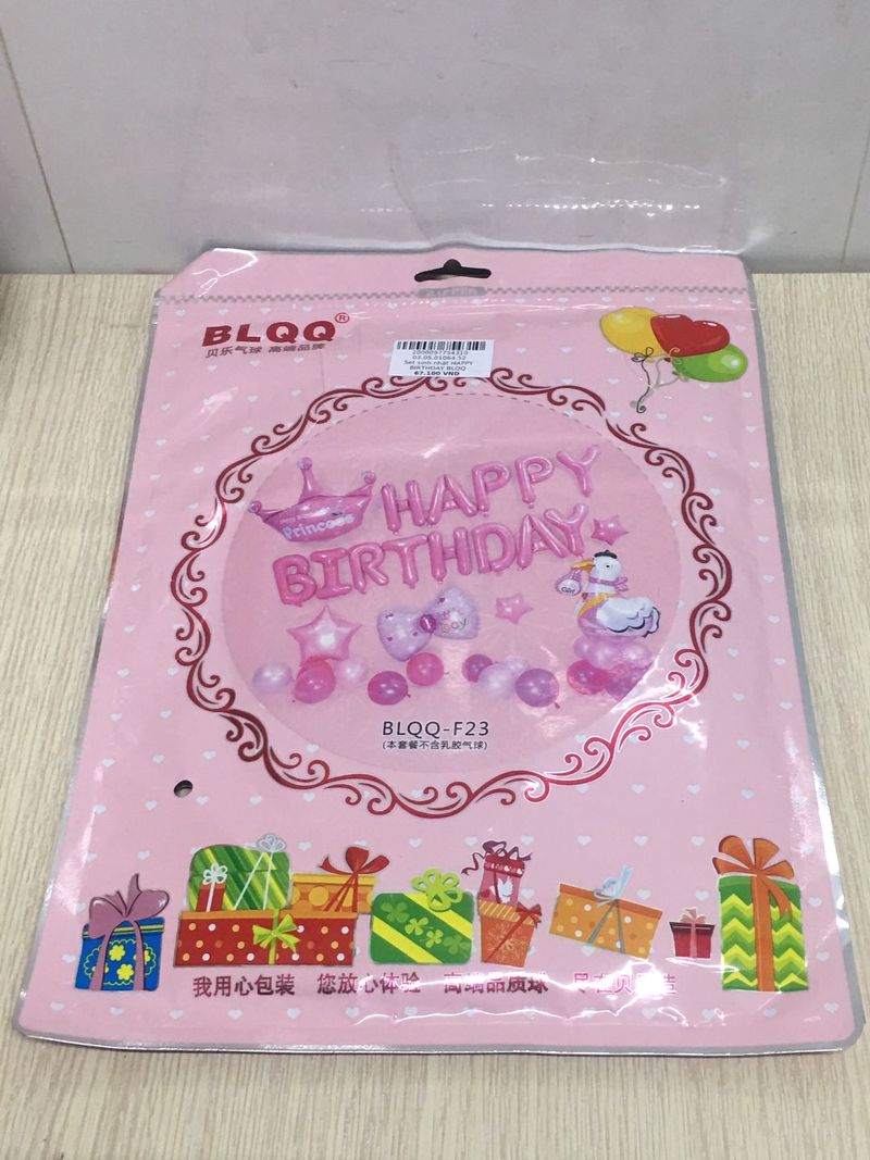 Set sinh nhật phao HAPPY BIRTHDAY mới