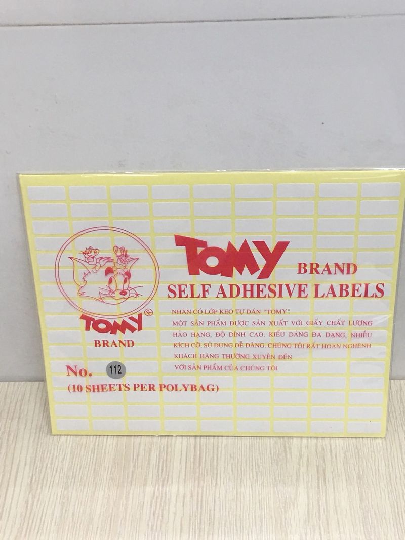 Giấy Tomy A5 No 112 xấp 10 tờ, 144 tem 8x20/ tờ