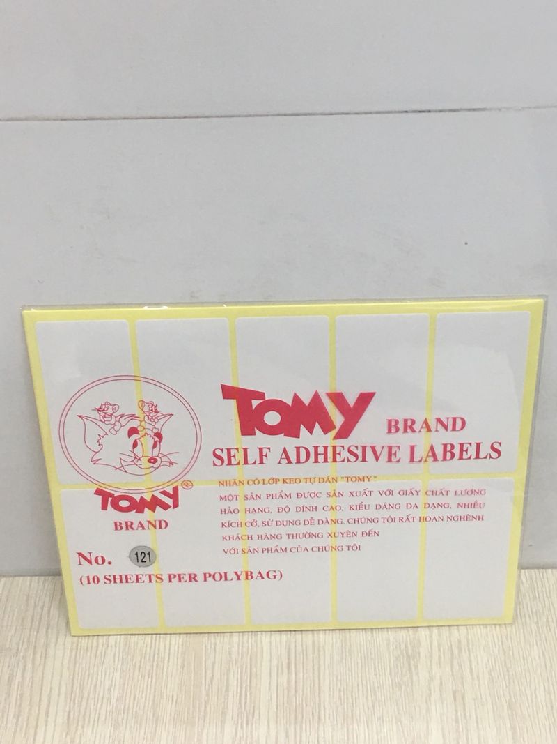 Giấy Tomy A5 No 121 xấp 10 tờ, 10 tem 36x77/ tờ