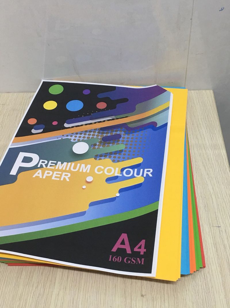 Giấy A4 Bìa dày HM Premium/ Vinlab ĐL160 - xấp 5 Màu (HĐ 8%)