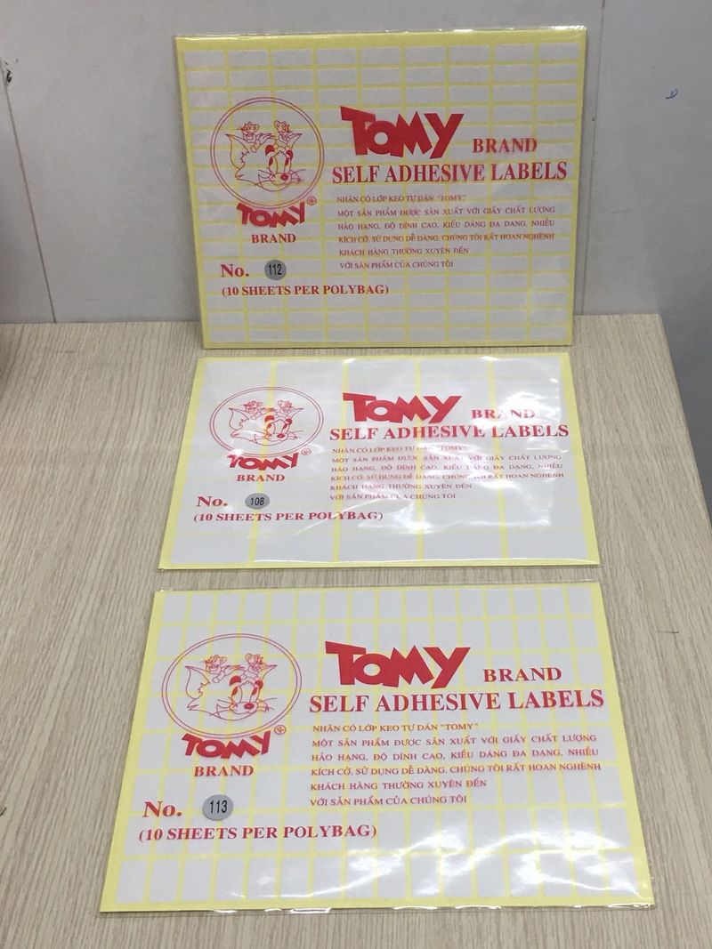 Giấy Tomy A5 No 113 xấp 10 tờ, 128 tem 10x18/ tờ