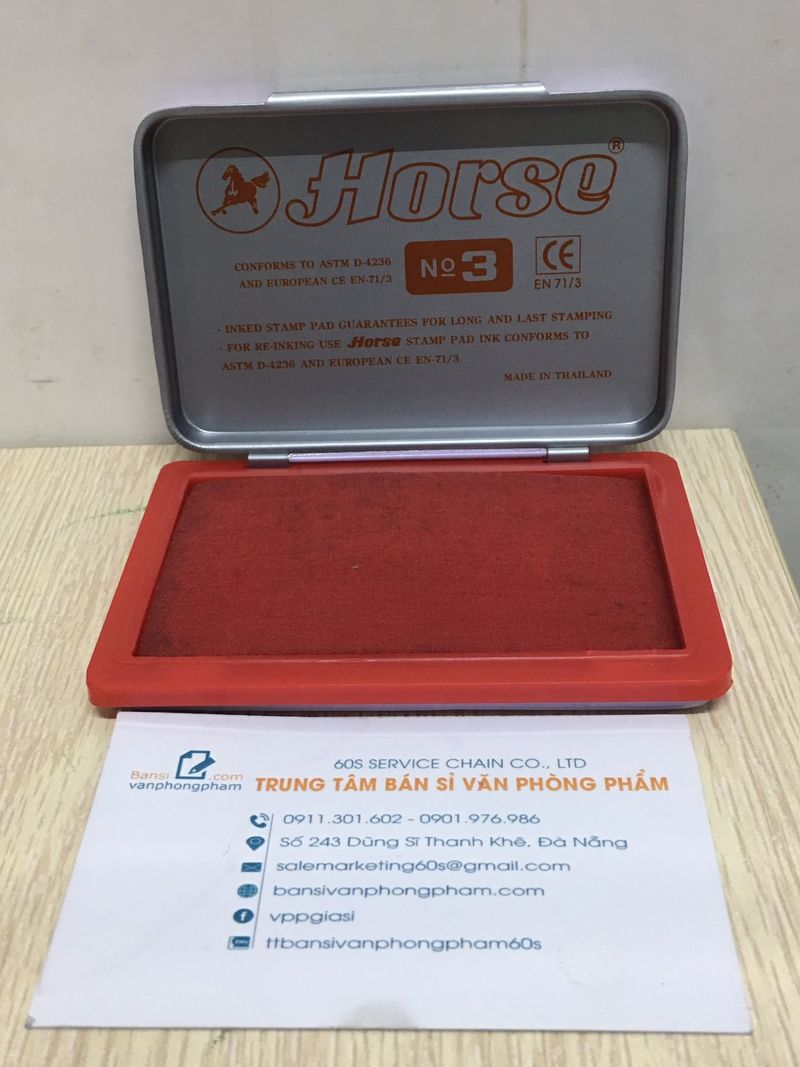 Tampon đóng dấu Horse đỏ nhỏ No 03