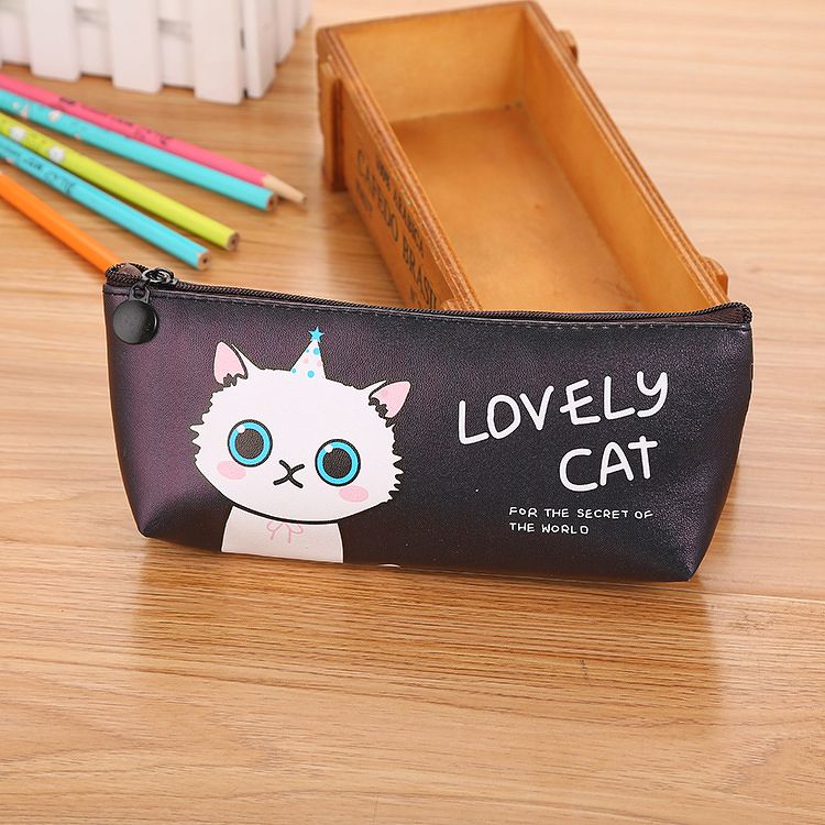 Túi đựng bút vải da Lovely Cat