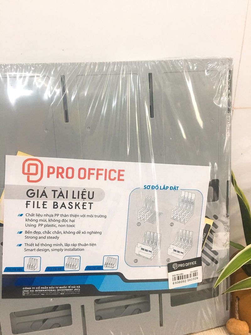 Folder nhựa đứng 4 Ngăn PO-FB401 (dẻo)