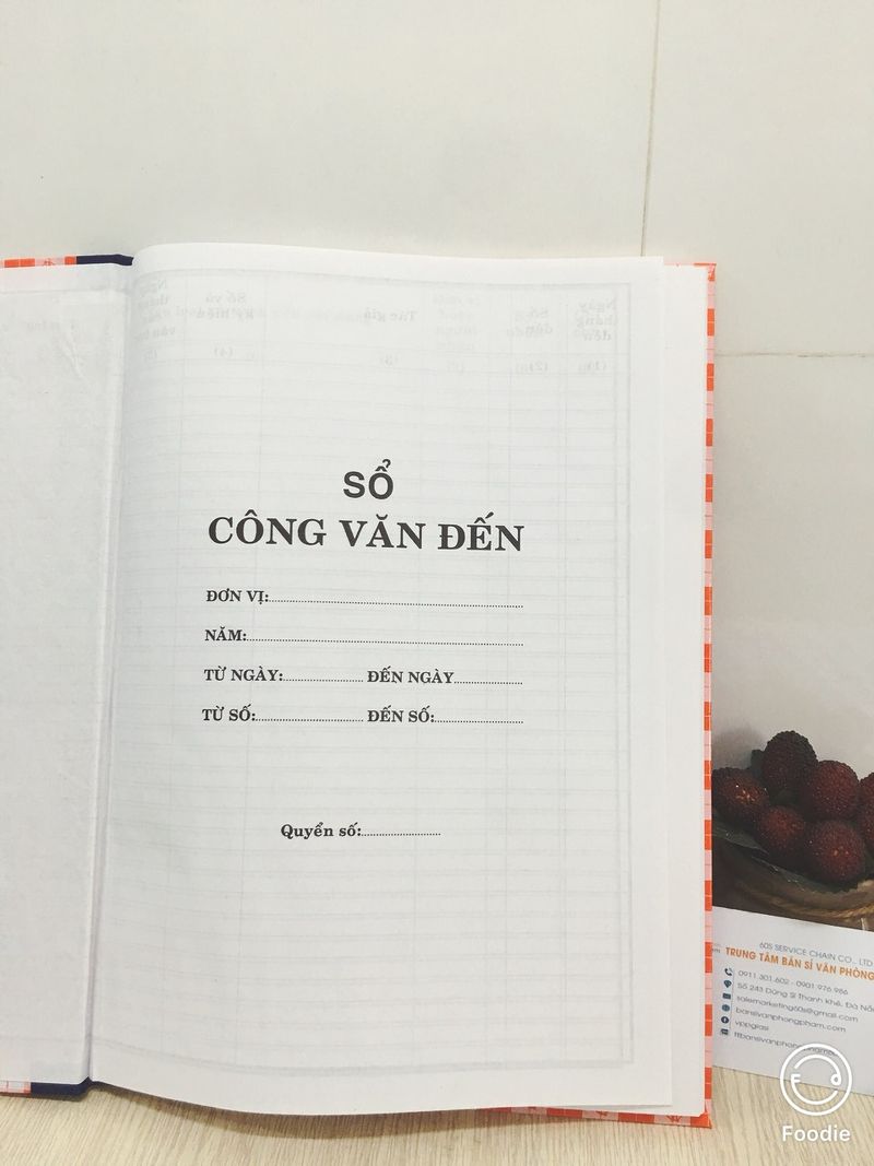 Sổ Công văn đến bìa caro (VAT)