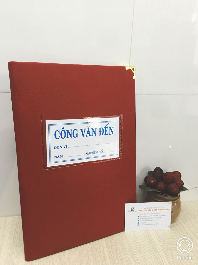 Sổ Công văn đến bìa da (VAT)