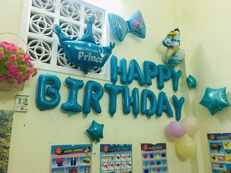 Set sinh nhật phao HAPPY BIRTHDAY mới