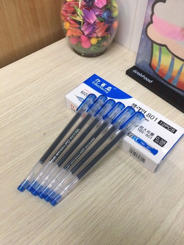 Bút Gel Ink Pen YBS-801 - Xanh