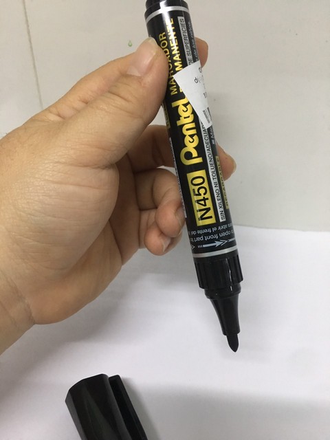 Bút lông dầu 1 đầu Pentel N450 hộp 12 cây - đen