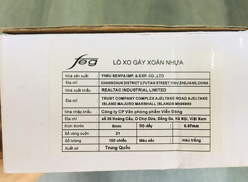 Lò xo nhựa số 8 (hộp 100 cái)